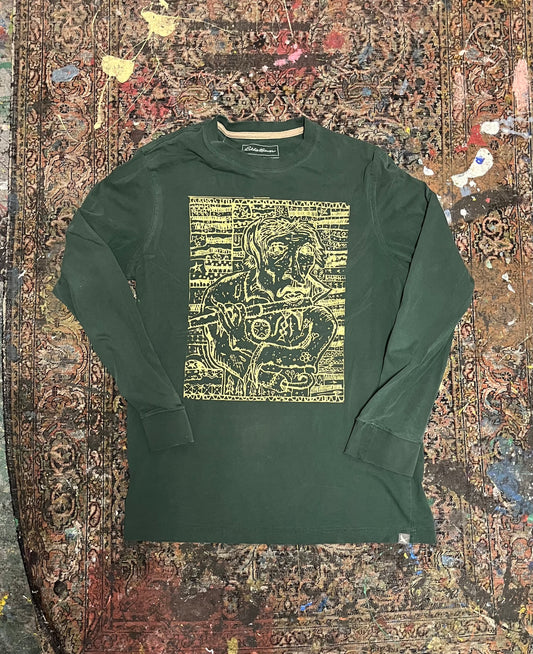 Flute Player Long Sleeve Green