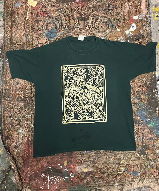 Turtle Print Tee Green