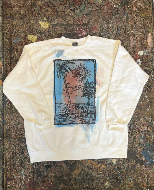 Spring Break 1800s Crewneck White