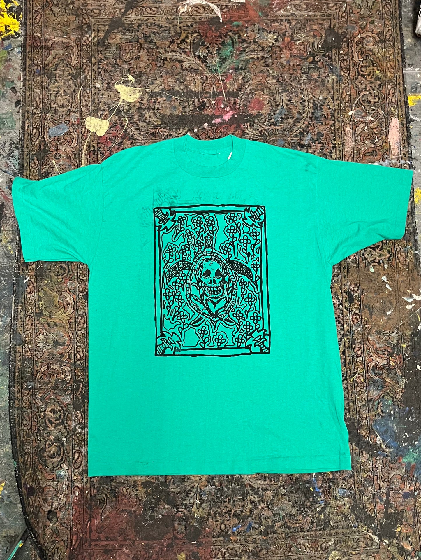 Turtle Print Tee Green