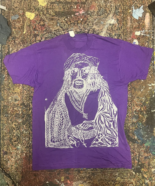 Pensive Man Tee Purple