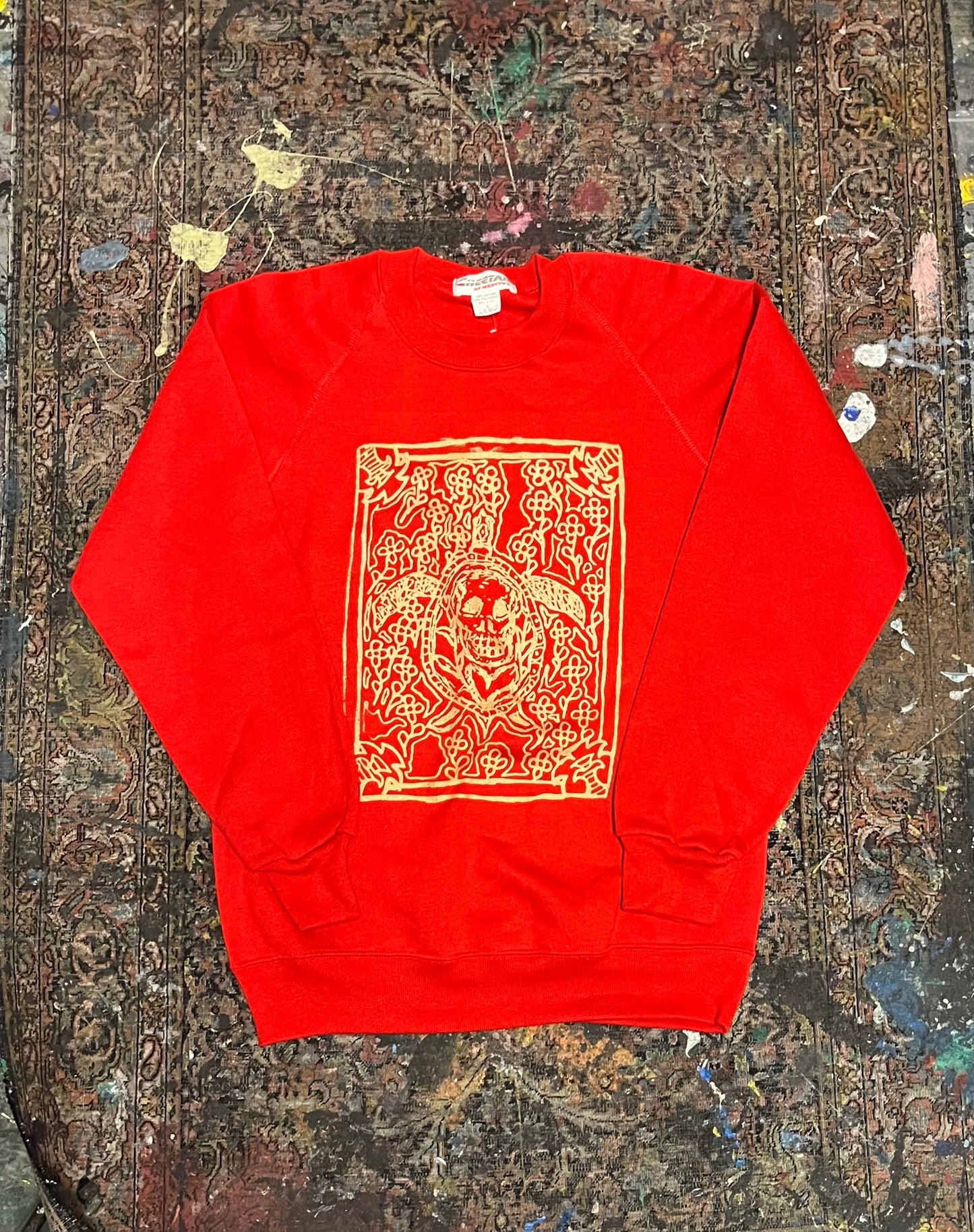 Turtle Print Crewneck Red