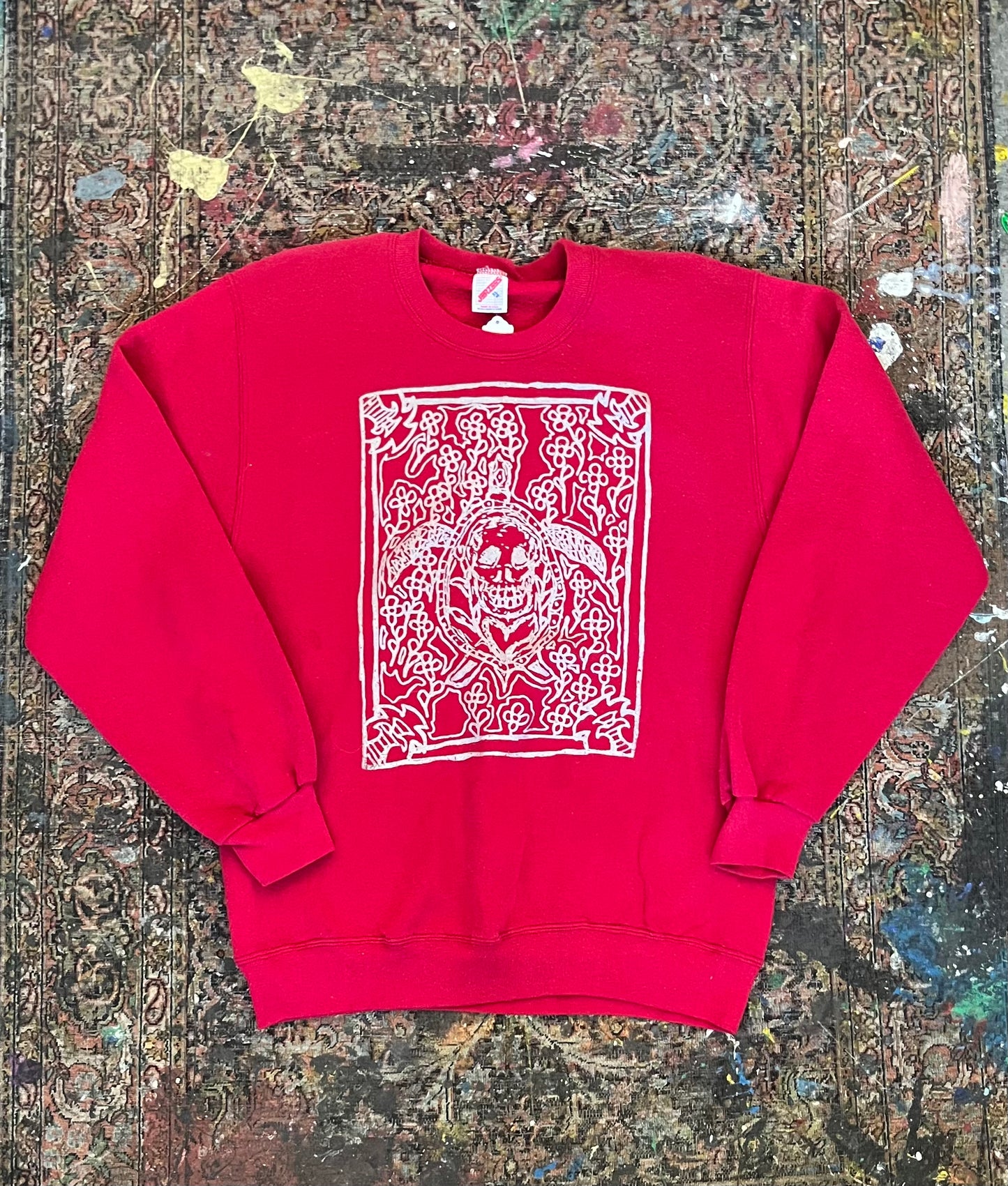 Turtle Print Crewneck Light Red