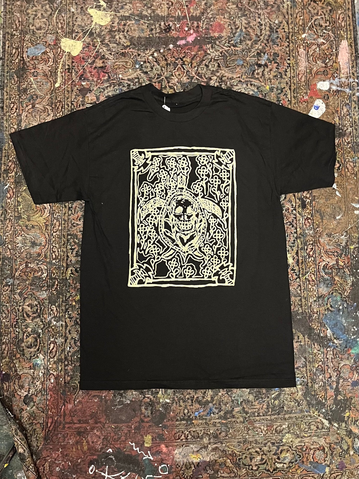 Turtle Print Tee Black