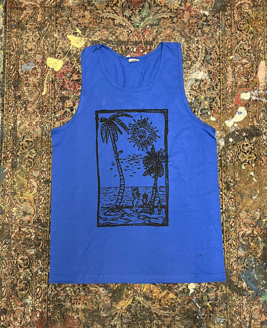 Spring Break 1800s Tank Top Blue