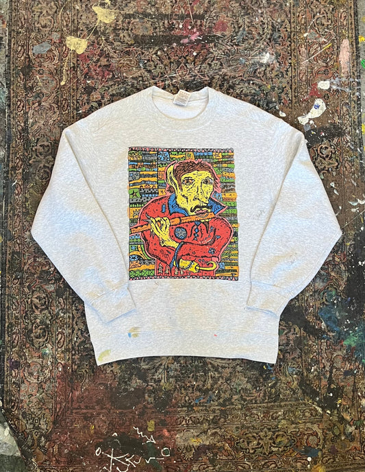 Flute Player Crewneck Painted