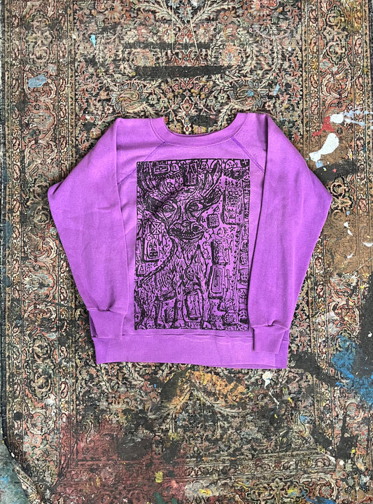 Elk Crewneck Purple