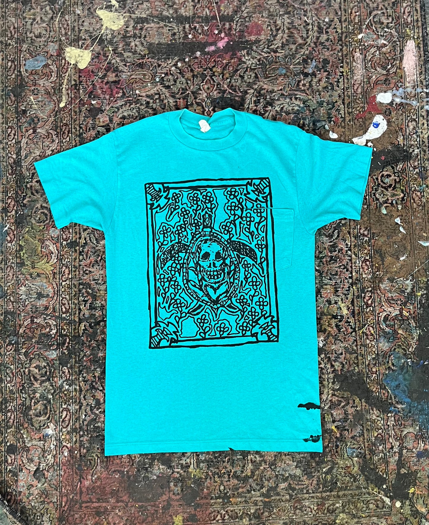 Turtle Print Tee Blue